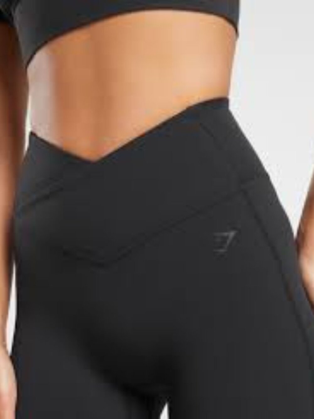 Gymshark Asymmetric Crossover Leggings Black Size Small